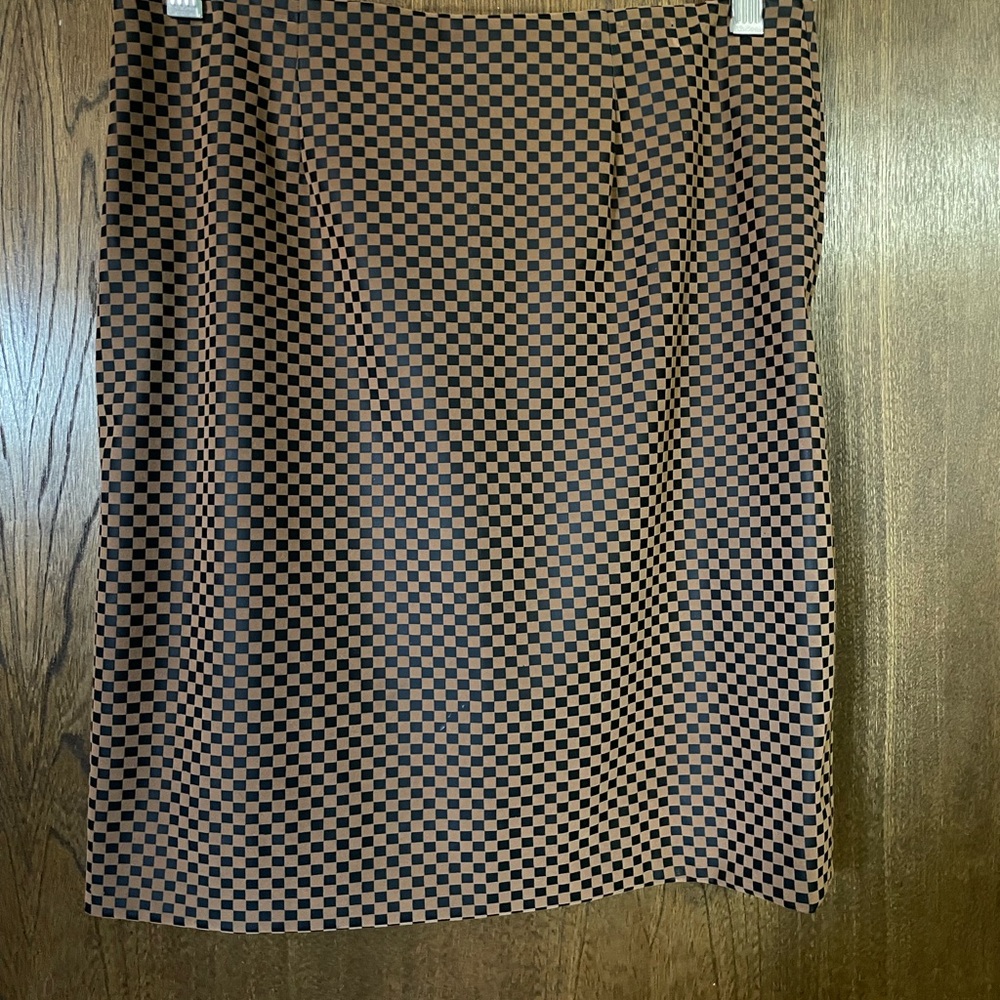 Checkered Black and Brown Women's Skirt